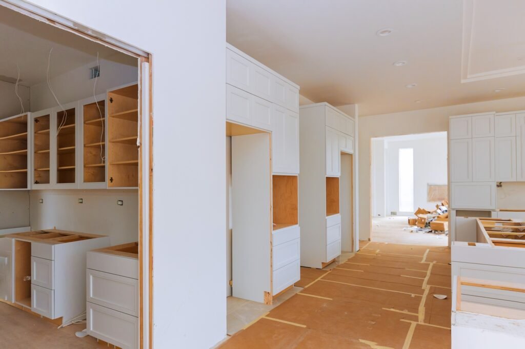 Home improvement kitchen view installed in a new cabinet